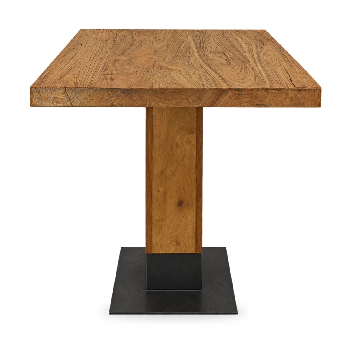 Industriele tafel 70 x 70 cm in massief hout